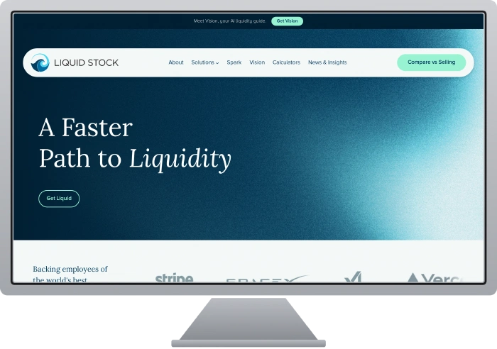 Liquid Stock website screenshot