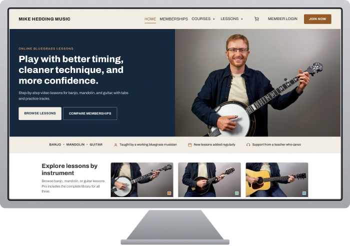 Mike Hedding Music website screenshot