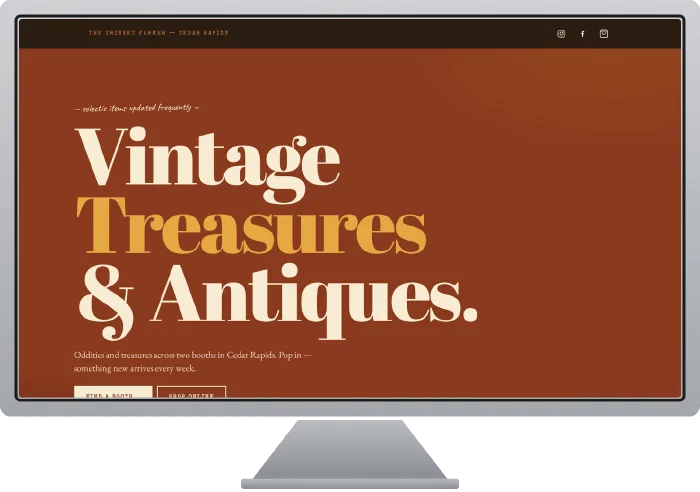 The Trinket Farmer website screenshot